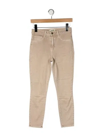 Pre-owned L'agence Mid-rise Skinny Leg Jeans In Neutral