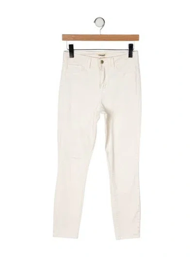 Pre-owned L'agence Mid-rise Skinny Leg Jeans In Neutral