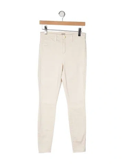 Pre-owned L'agence Mid-rise Skinny Leg Jeans In Neutral