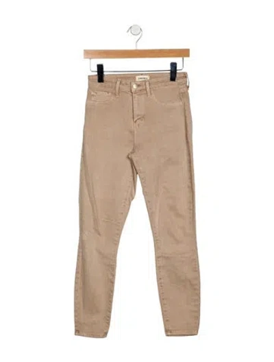 Pre-owned L'agence Mid-rise Skinny Leg Jeans In Neutral