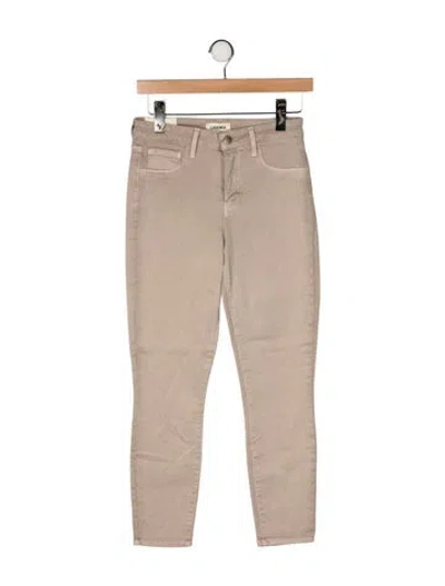 Pre-owned L'agence Mid-rise Skinny Leg Jeans In Neutral