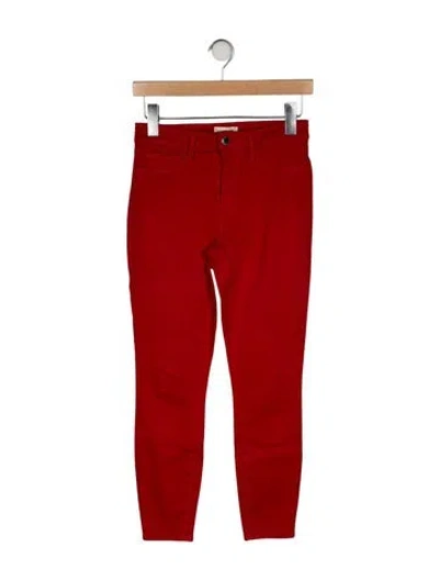 Pre-owned L'agence Mid-rise Skinny Leg Jeans In Orange