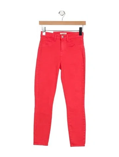 Pre-owned L'agence Mid-rise Skinny Leg Jeans In Orange