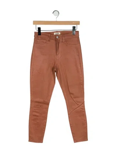 Pre-owned L'agence Mid-rise Skinny Leg Jeans In Orange