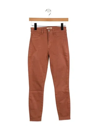 Pre-owned L'agence Mid-rise Skinny Leg Jeans In Orange