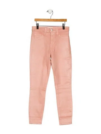 Pre-owned L'agence Mid-rise Skinny Leg Jeans In Pink
