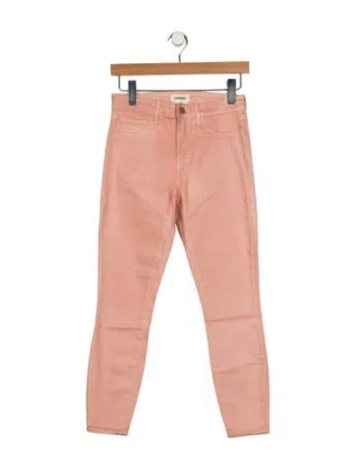 Pre-owned L'agence Mid-rise Skinny Leg Jeans In Pink