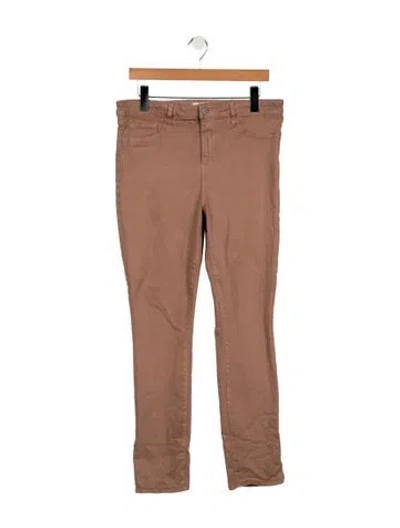 Pre-owned L'agence Mid-rise Skinny Leg Jeans In Pink