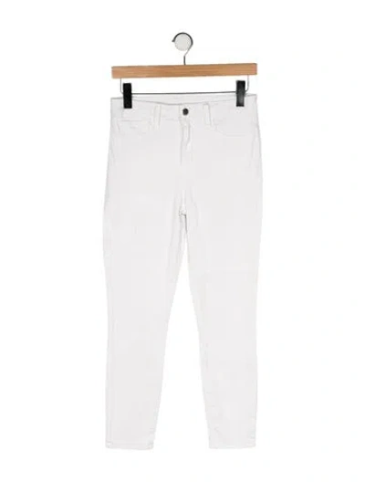 Pre-owned L'agence Mid-rise Skinny Leg Jeans In White