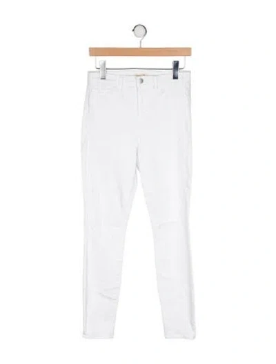 Pre-owned L'agence Mid-rise Skinny Leg Jeans In White