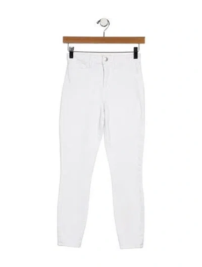 Pre-owned L'agence Mid-rise Skinny Leg Jeans In White