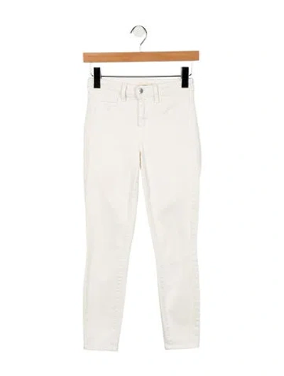Pre-owned L'agence Mid-rise Skinny Leg Jeans In White