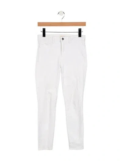 Pre-owned L'agence Mid-rise Skinny Leg Jeans In White
