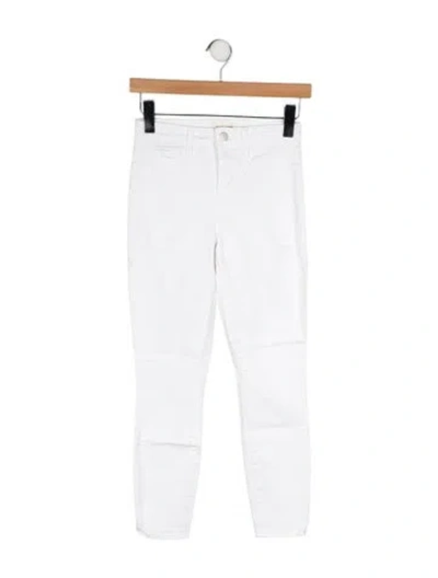 Pre-owned L'agence Mid-rise Skinny Leg Jeans In White