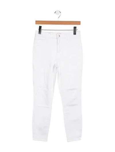 Pre-owned L'agence Mid-rise Skinny Leg Jeans In White
