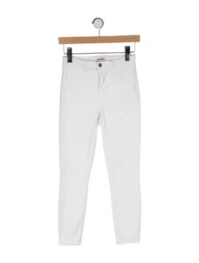 Pre-owned L'agence Mid-rise Skinny Leg Jeans In White