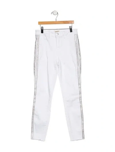 Pre-owned L'agence Mid-rise Skinny Leg Jeans In White