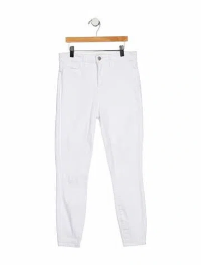 Pre-owned L'agence Mid-rise Skinny Leg Jeans In White