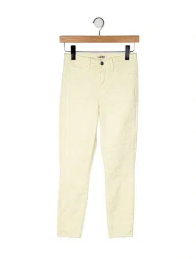 Pre-owned L'agence Mid-rise Skinny Leg Jeans In Yellow