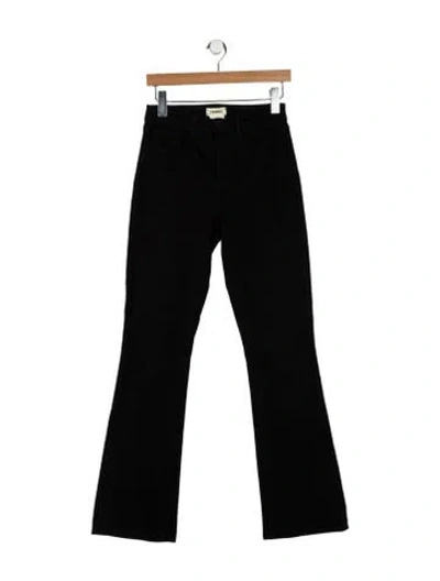 Pre-owned L'agence Mid-rise Straight Leg Jeans In Black