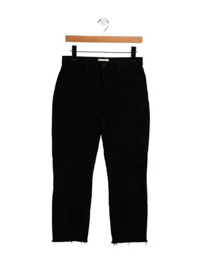 Pre-owned L'agence Mid-rise Straight Leg Jeans In Black