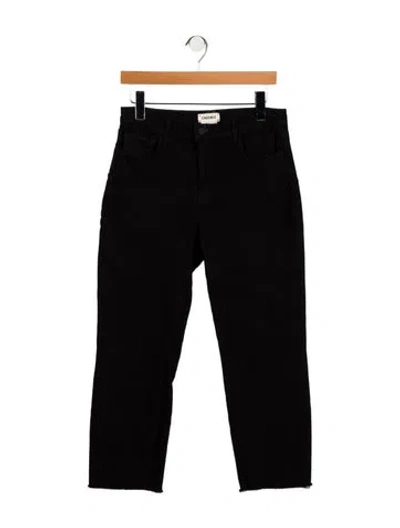 Pre-owned L'agence Mid-rise Straight Leg Jeans In Black