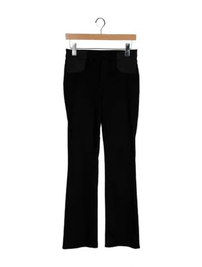 Pre-owned L'agence Mid-rise Straight Leg Jeans In Black