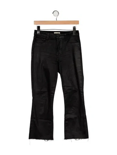 Pre-owned L'agence Mid-rise Straight Leg Jeans In Black
