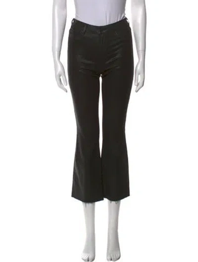 Pre-owned L'agence Mid-rise Straight Leg Jeans In Black