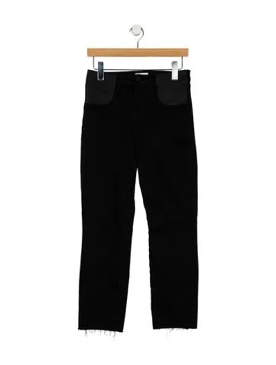 Pre-owned L'agence Mid-rise Straight Leg Jeans In Black