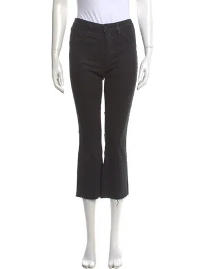 Pre-owned L'agence Mid-rise Straight Leg Jeans In Black