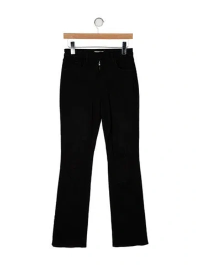Pre-owned L'agence Mid-rise Straight Leg Jeans In Black