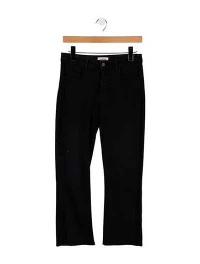 Pre-owned L'agence Mid-rise Straight Leg Jeans In Black