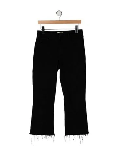 Pre-owned L'agence Mid-rise Straight Leg Jeans In Black