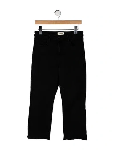 Pre-owned L'agence Mid-rise Straight Leg Jeans In Black