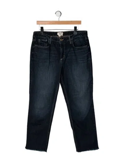 Pre-owned L'agence Mid-rise Straight Leg Jeans In Black