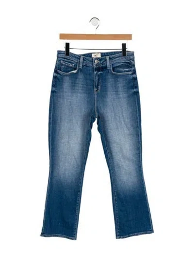 Pre-owned L'agence Mid-rise Straight Leg Jeans In Blue