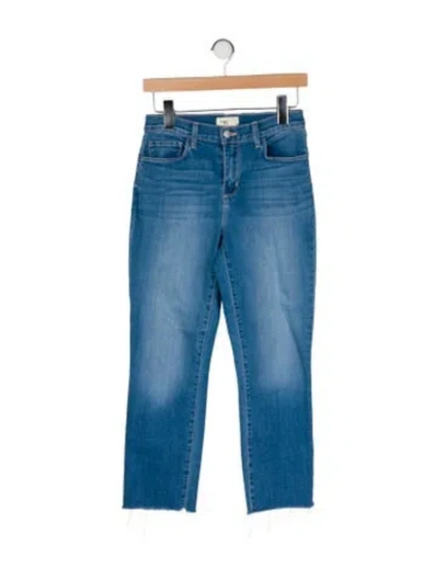 Pre-owned L'agence Mid-rise Straight Leg Jeans In Blue