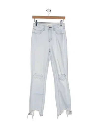 Pre-owned L'agence Mid-rise Straight Leg Jeans In Blue