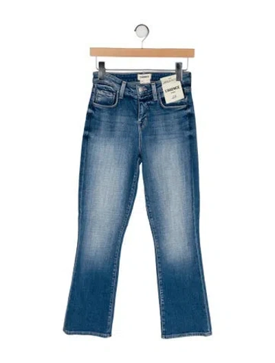Pre-owned L'agence Mid-rise Straight Leg Jeans In Blue