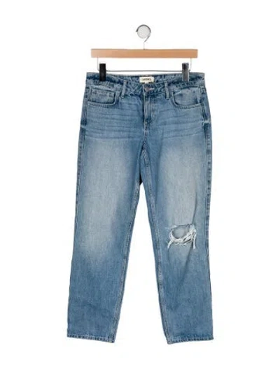 Pre-owned L'agence Mid-rise Straight Leg Jeans In Blue