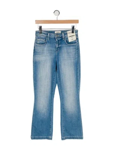 Pre-owned L'agence Mid-rise Straight Leg Jeans In Blue