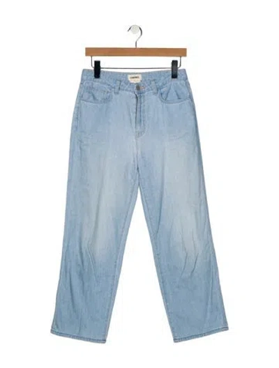 Pre-owned L'agence Mid-rise Straight Leg Jeans In Blue