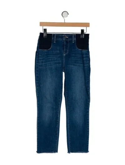 Pre-owned L'agence Mid-rise Straight Leg Jeans In Blue