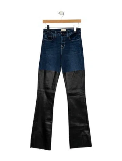 Pre-owned L'agence Mid-rise Straight Leg Jeans In Blue