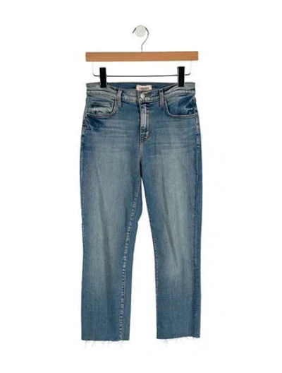 Pre-owned L'agence Mid-rise Straight Leg Jeans In Blue