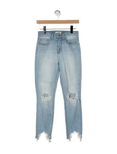 Pre-owned L'agence Mid-rise Straight Leg Jeans In Blue