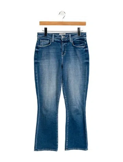 Pre-owned L'agence Mid-rise Straight Leg Jeans In Blue