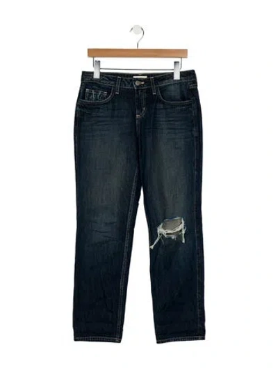Pre-owned L'agence Mid-rise Straight Leg Jeans In Blue