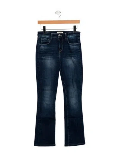 Pre-owned L'agence Mid-rise Straight Leg Jeans In Blue